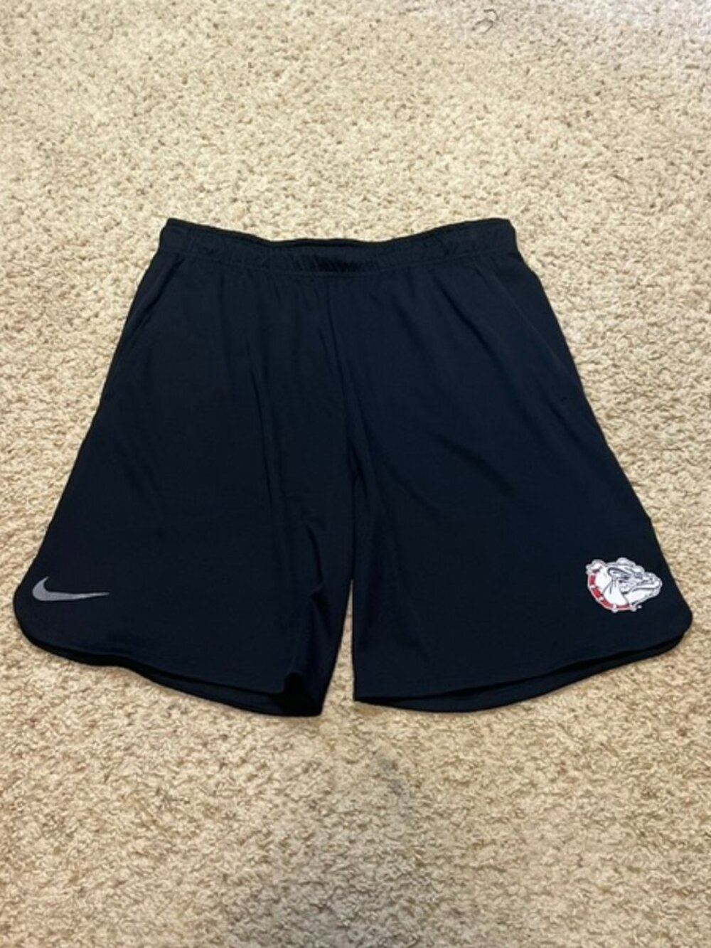 Gonzaga Bulldogs Nike Dri Fit Men Black Workout Practice Shorts Size Large L EUC